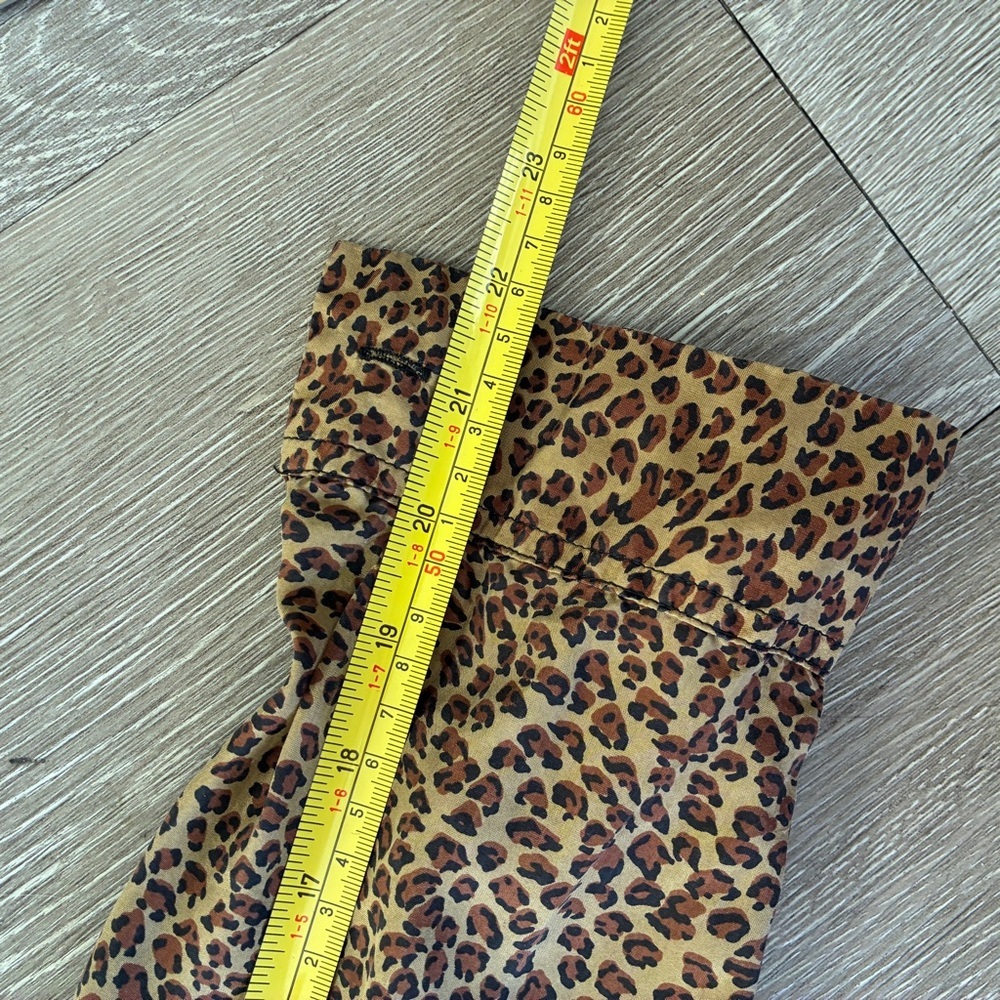 Filament Vintage silk leopard print button up blouse 100% silk size small - Picture 4 of 5